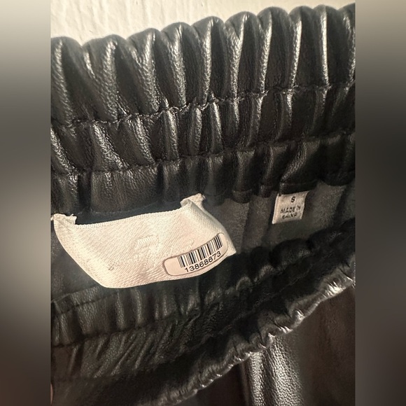 Seven For All Mankind‎ Faux Leather Joggers in Black Sz S - Picture 7 of 7
